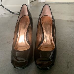 BCBGeneration Black Peep Toe Heels